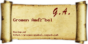 Gromen Amábel névjegykártya